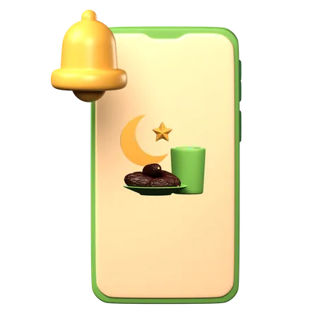 Lembrete Iftar  3D Icon