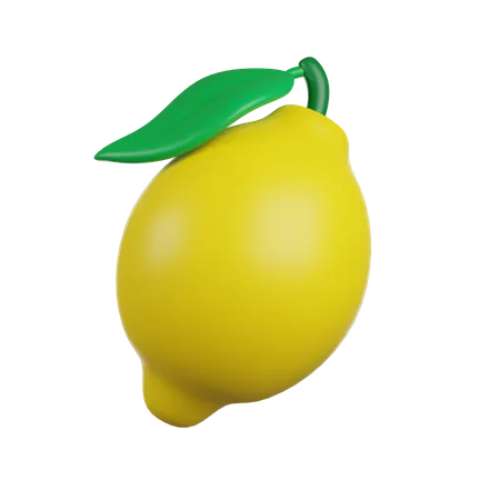 Eating Lemon Is Healthy 3D Icon
