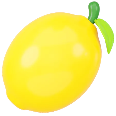 3 D Rendered Lemon Icon Illustration 3D Icon