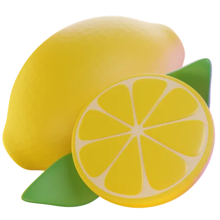 Lemon 3 D Icon Illustration 3D Icon