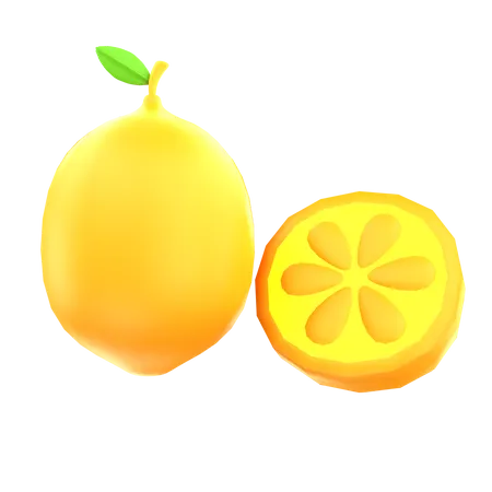 3 D Render Fruit Lemon Illustration 3D Icon