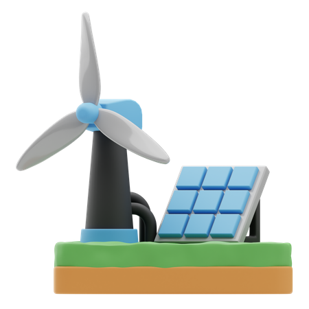 L'énergie éolienne  3D Icon