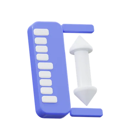 Length Scale  3D Icon