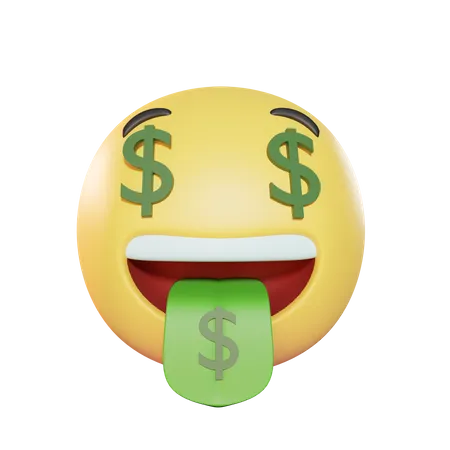 Lengua de dinero  3D Icon