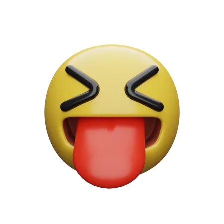 Sacando la lengua  3D Emoji