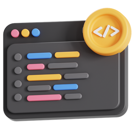 Lenguaje de código  3D Icon