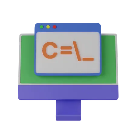 Lenguaje De Programacion 3D Icon