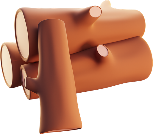 Lenha  3D Icon