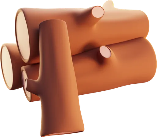 Lenha  3D Icon