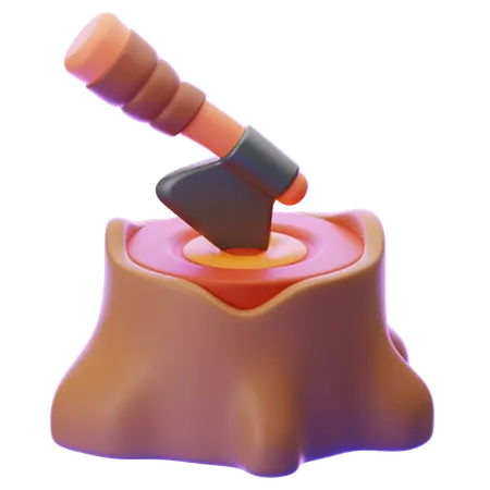 Lenhador  3D Icon