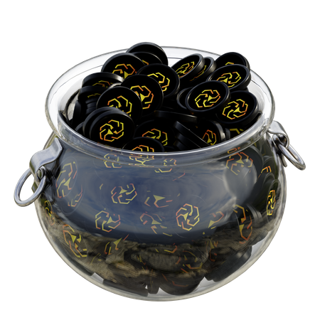 Leo Clear Glass Pot  3D Icon