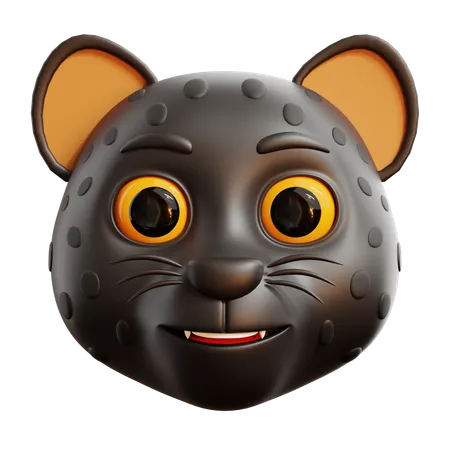 Leopardo negro  3D Icon