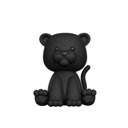 Leopardo negro  3D Icon