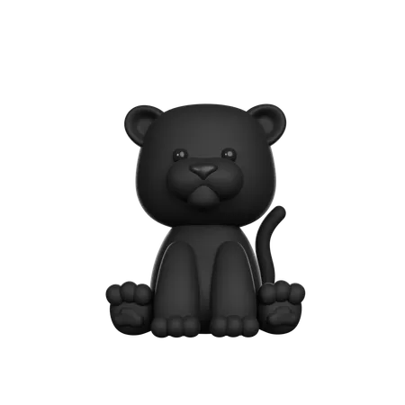 Leopardo negro  3D Icon