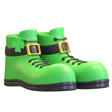 Leprechaun Boot  3D Illustration