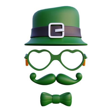 Leprechaun Head With Hat  3D Icon