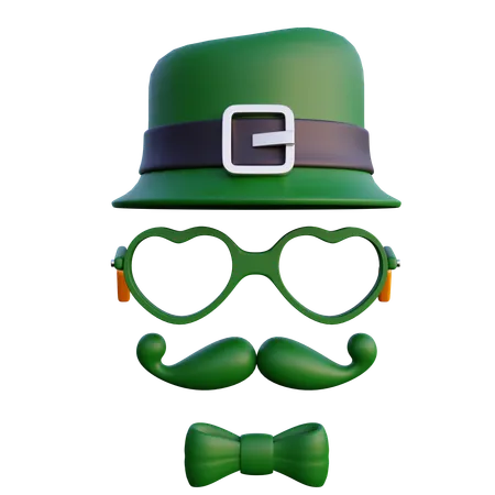 Leprechaun Head With Hat  3D Icon