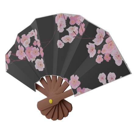 Leque dobrável  3D Icon