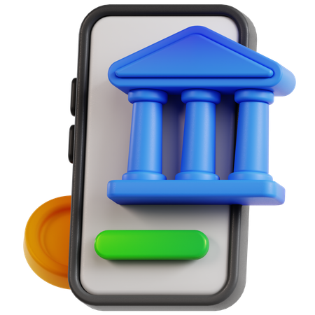 Les services bancaires mobiles  3D Icon