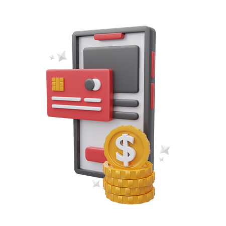 Les services bancaires mobiles  3D Icon