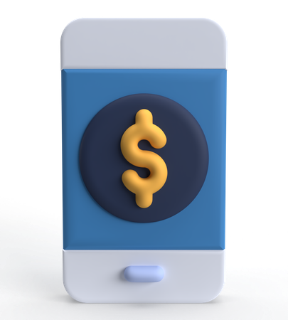 Les services bancaires mobiles  3D Icon