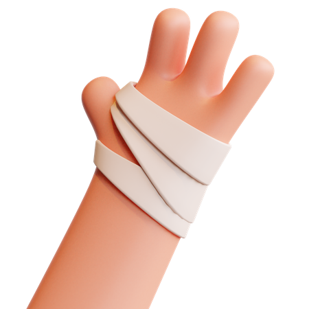 Lesão na mão  3D Illustration