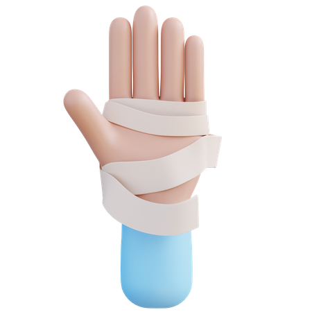 Lesão na mão  3D Icon