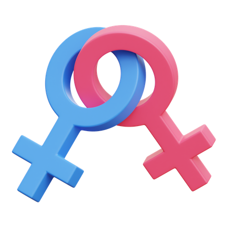 Lesbisches Symbol  3D Illustration