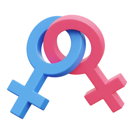 Lesbisches Symbol  3D Illustration