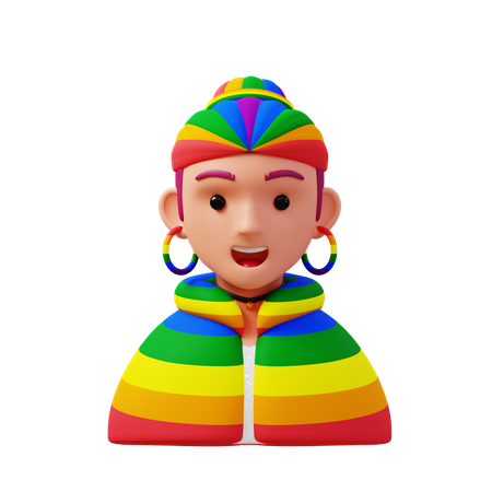 Lesbian Girl  3D Icon