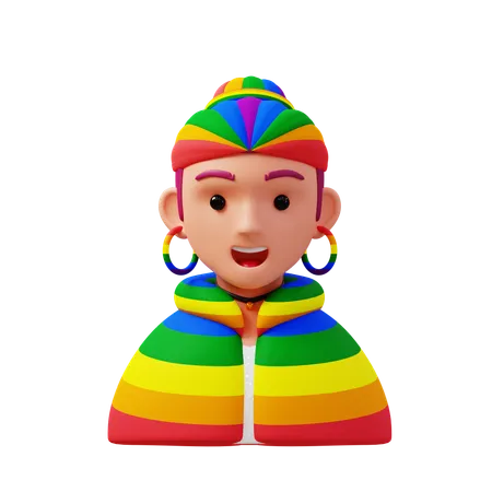 Lesbian Girl  3D Icon