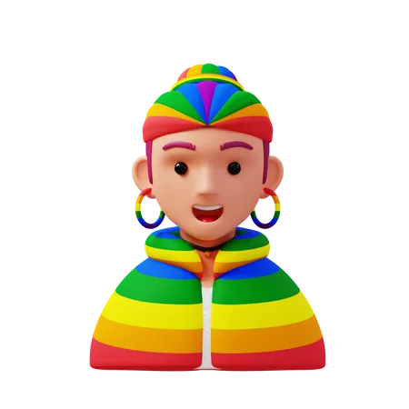 Lesbian Girl  3D Icon
