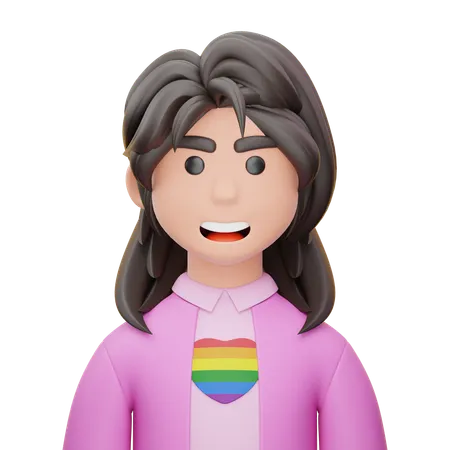 Lesbian Person  3D Icon