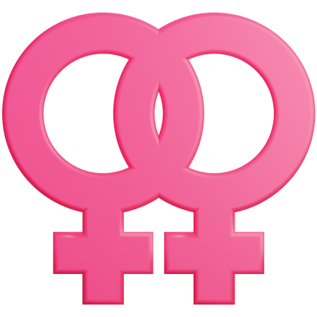 Lesbian Sign  3D Illustration