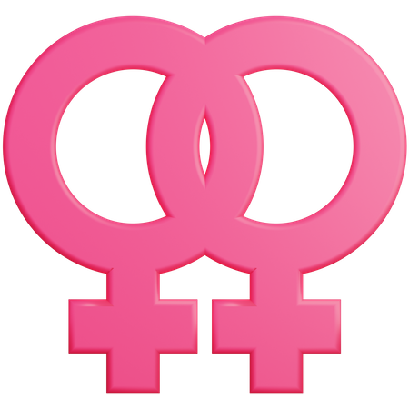 Lesbian Sign 3D Illustration