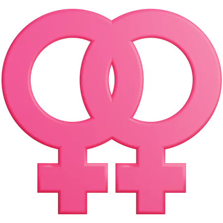 Lesbian Sign 3D Illustration