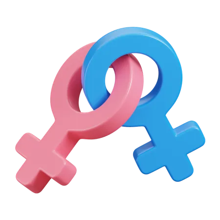 Lesbian Symbol  3D Icon