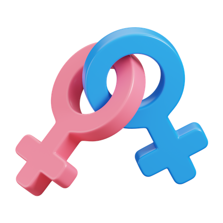 Lesbian Symbol  3D Icon