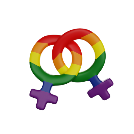 Lesbian Symbol  3D Icon