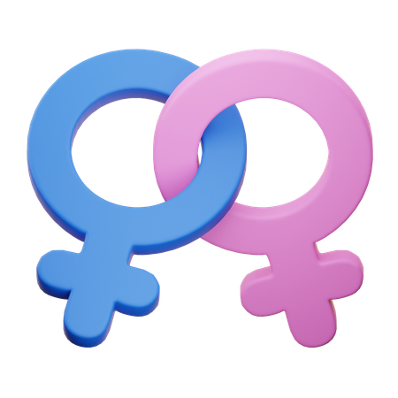 Lesbian Symbol  3D Icon