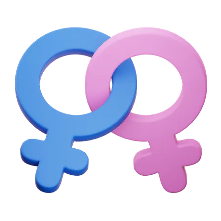 Lesbian Symbol  3D Icon