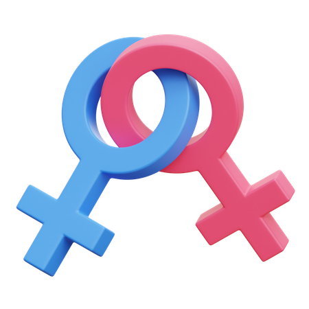 Lesbian Symbol  3D Illustration