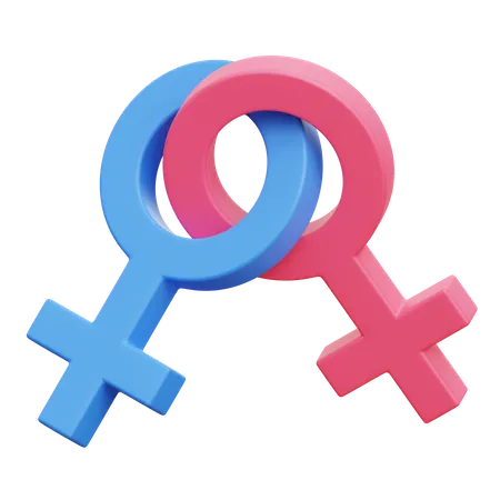 Lesbian Symbol  3D Illustration