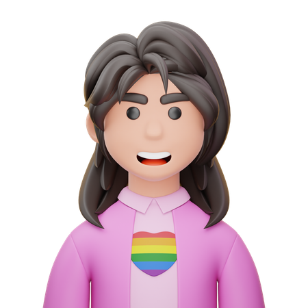 Lesbische Person  3D Icon