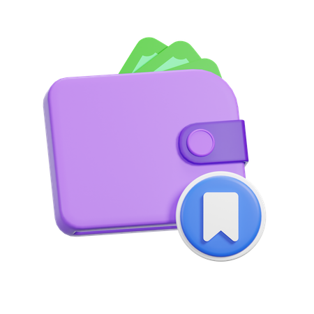 Lesezeichen Brieftasche  3D Icon