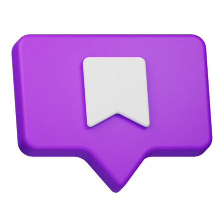 Lesezeichen Chat  3D Icon