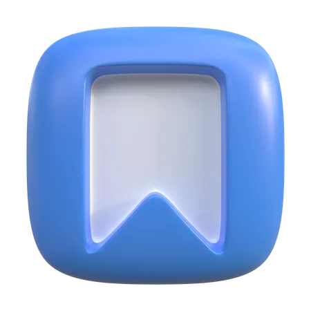 Schaltfläche "Lesezeichen"  3D Icon