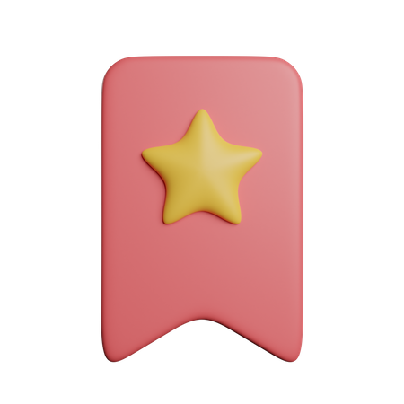 Lesezeichen Stern  3D Icon