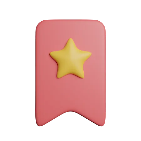 Lesezeichen Stern  3D Icon