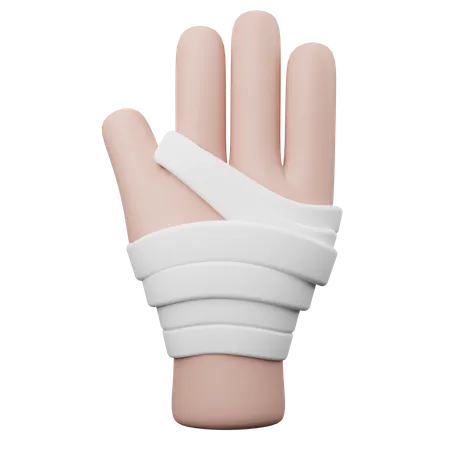 Lesión en la mano  3D Illustration
